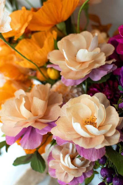 ombre fall paper flower bouquet