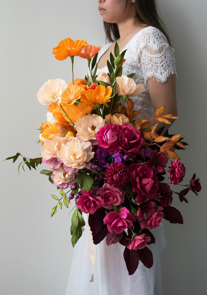 ombre fall paper flower bouquet