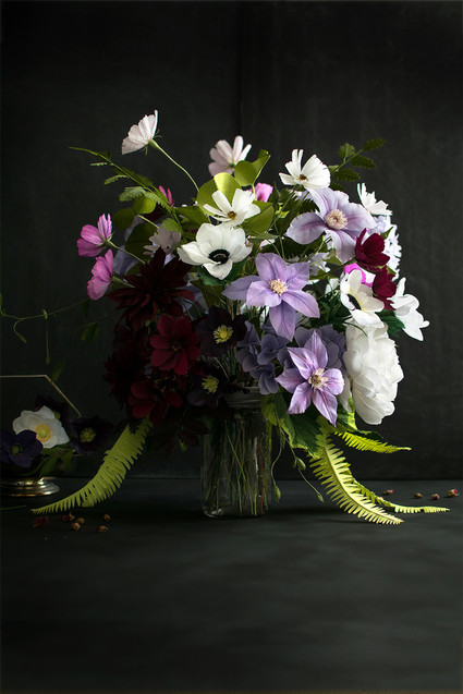 dramatic paper flower bouquet