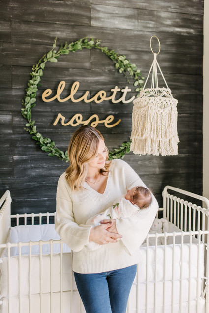 Rustic winter nursery and newborn photos on 100 Layer Cakelet