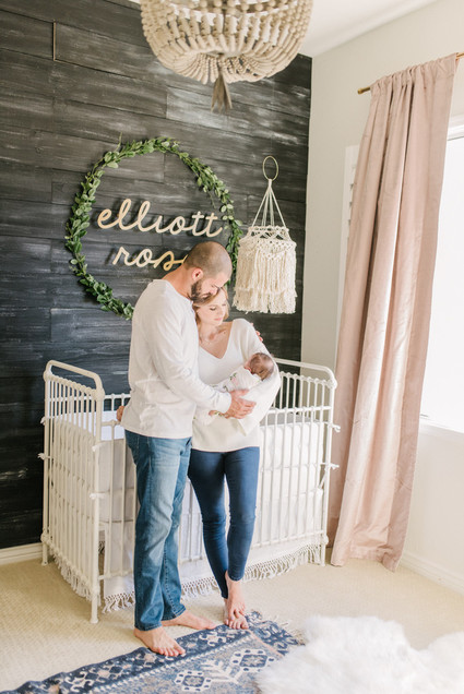 Rustic winter nursery and newborn photos on 100 Layer Cakelet