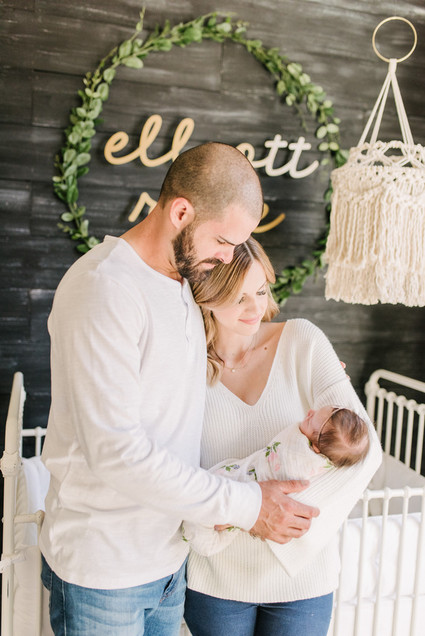 Rustic winter nursery and newborn photos on 100 Layer Cakelet