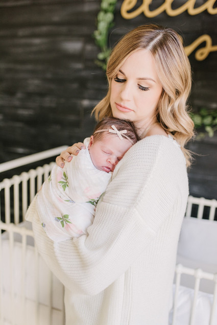 Rustic winter nursery and newborn photos on 100 Layer Cakelet