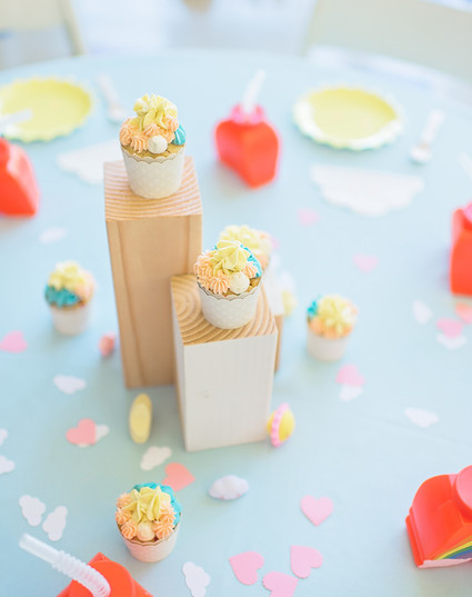 Happy clouds and rainbows 3rd birthday party Inspiration