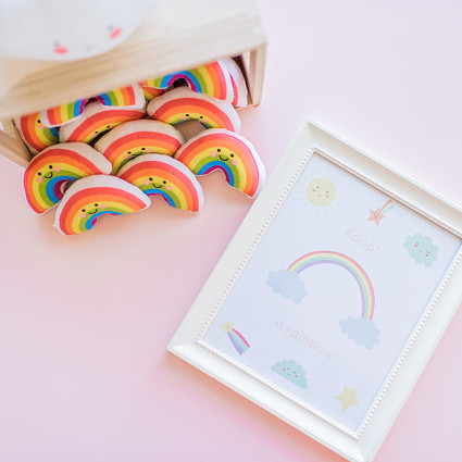Happy clouds and rainbows 3rd birthday party Inspiration
