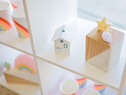 Happy clouds and rainbows 3rd birthday party Inspiration