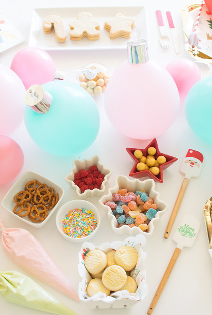 Bright festive cookie decorating party on 100 Layer Cakelet