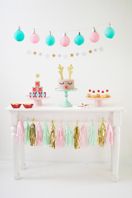 Bright festive cookie decorating party on 100 Layer Cakelet Inspiration