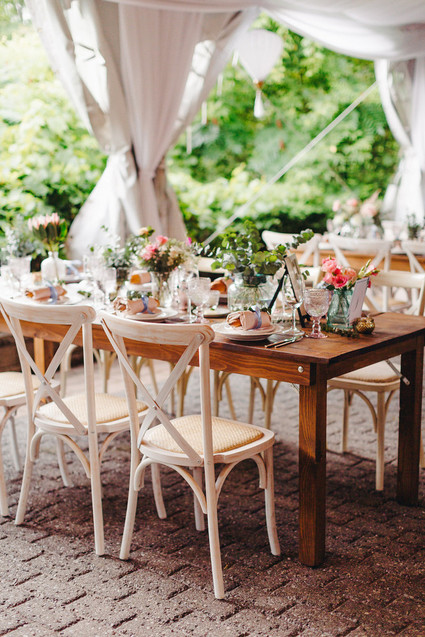 Floral garden wedding in Ontario