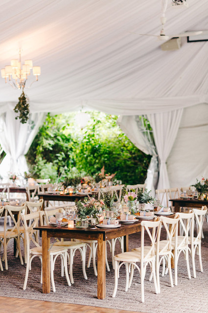 Floral garden tented wedding
