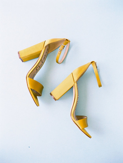 blue and yellow modern wedding inspiration