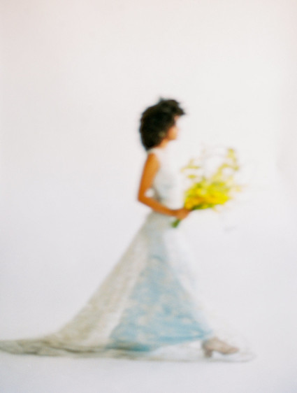 blue and yellow modern wedding inspiration