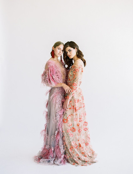 Floral fashion-forward wedding inspiration Inspiration