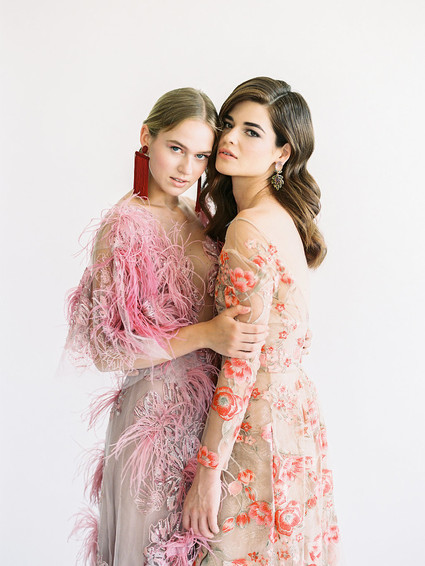 Floral fashion-forward wedding inspiration Inspiration