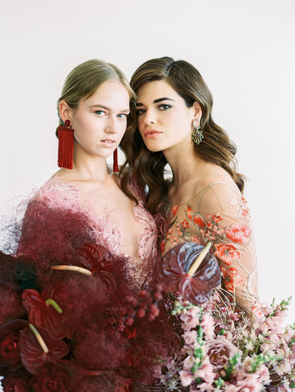 Floral fashion-forward wedding inspiration Inspiration