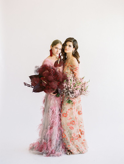 Floral fashion-forward wedding inspiration Inspiration