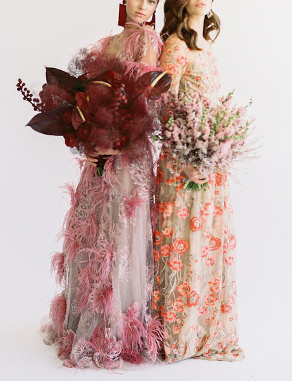 Floral fashion-forward wedding inspiration Inspiration