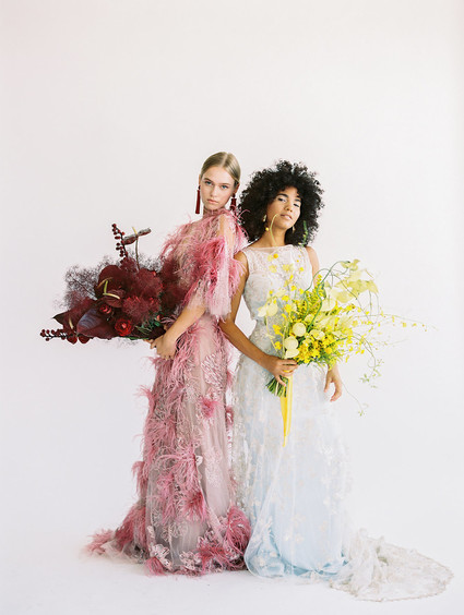 Floral fashion-forward wedding inspiration Inspiration