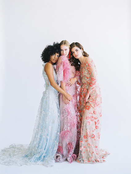 Floral fashion-forward wedding editorial Inspiration
