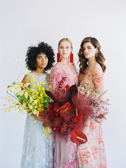 Floral fashion-forward wedding editorial