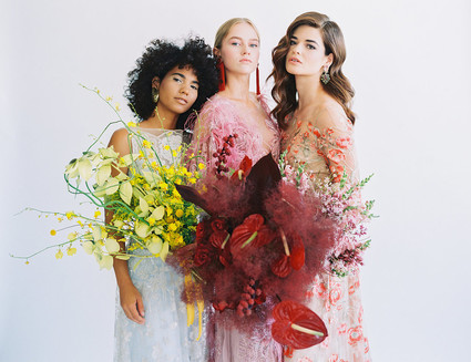 Floral fashion-forward wedding editorial