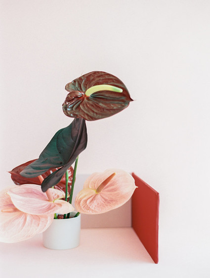 modern color blocked wedding inspiration