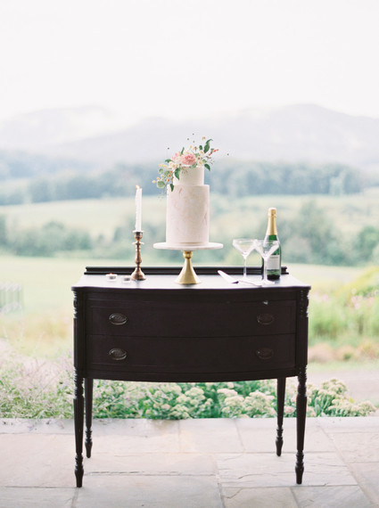 Delicate floral wedding cake