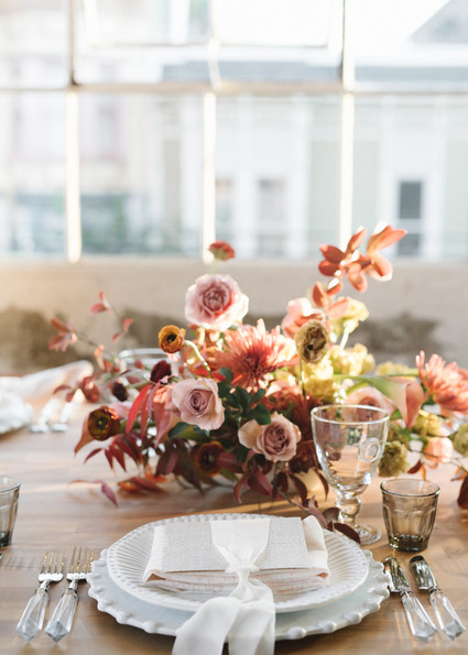 Elegant fall place setting