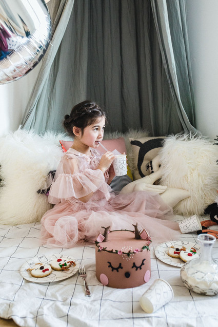 Tutus and reindeers kids christmas party