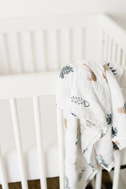 Classic modern boy's nursery and newborn photos