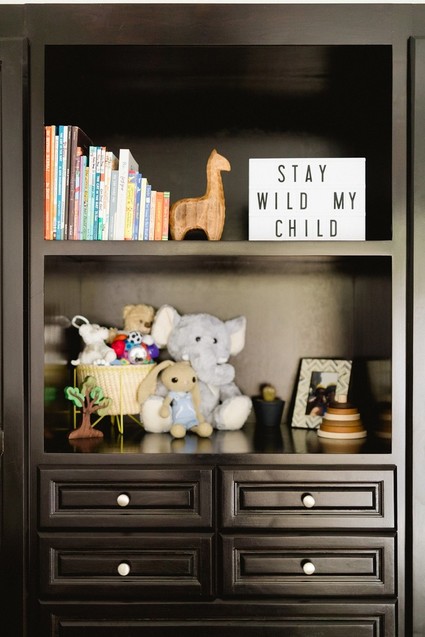 Classic modern boy's nursery and newborn photos