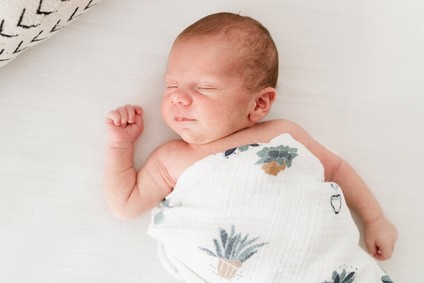 Classic modern boy's nursery and newborn photos