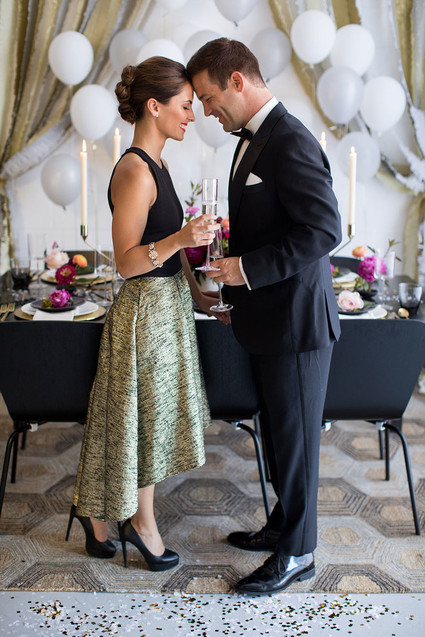 Black and Gold New Years Eve Party Inspiration Inspiration