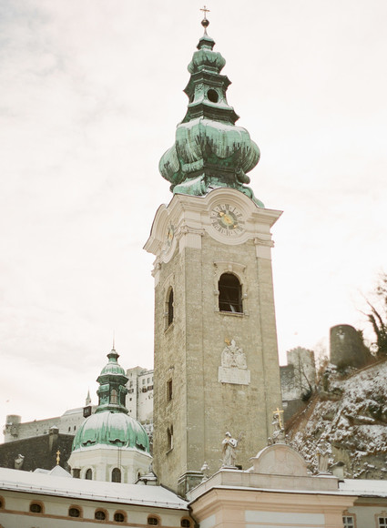 Elegant snowy Christmas wedding in Salzburg Austria on 100 Layer Cake