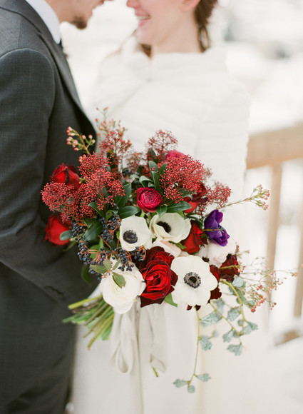 Elegant snowy Christmas wedding in Salzburg Austria on 100 Layer Cake