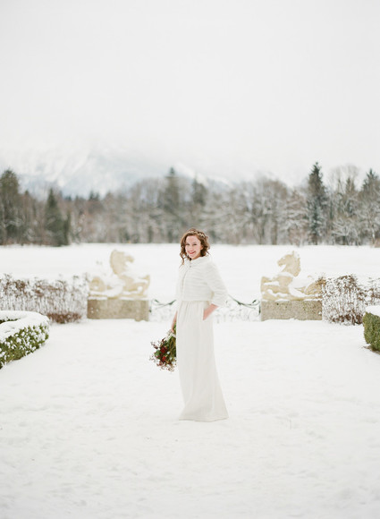 Elegant snowy Christmas wedding in Salzburg Austria on 100 Layer Cake