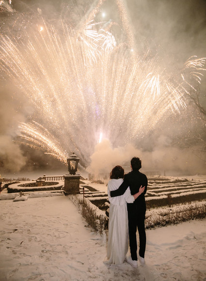 Elegant snowy Christmas wedding in Salzburg Austria on 100 Layer Cake