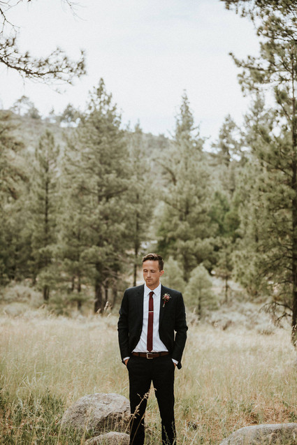 Intimate fall camp wedding at Mount Laguna in San Diego
