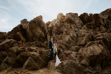 Intimate fall camp wedding at Mount Laguna in San Diego