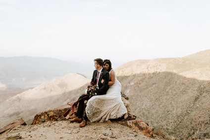 Intimate fall camp wedding at Mount Laguna in San Diego