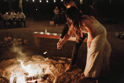 Intimate fall camp wedding at Mount Laguna in San Diego