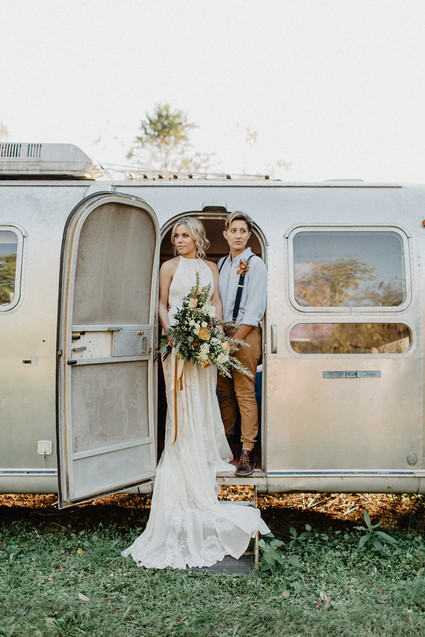 Vintage fall same-sex wedding inspiration Inspiration