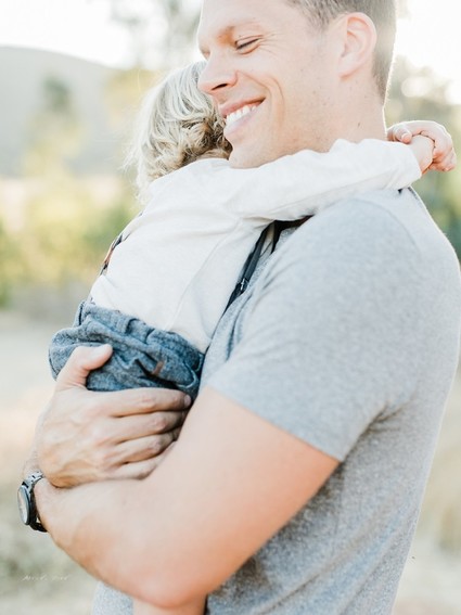 Rustic sparkle holiday family photos in San Diego