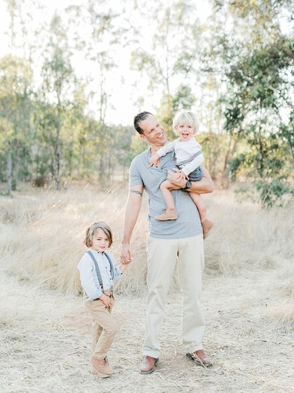 Rustic sparkle holiday family photos in San Diego