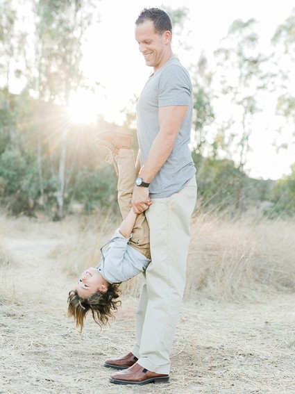 Rustic sparkle holiday family photos in San Diego