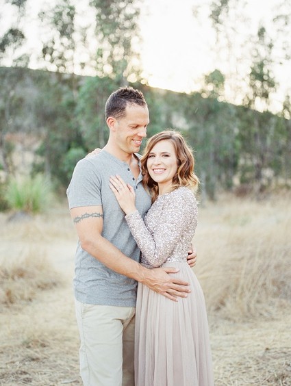 Rustic sparkle holiday family photos in San Diego
