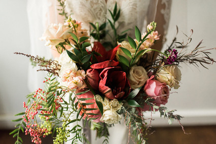 Moody blush and black winter wedding inspiration
