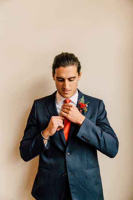 Rose and red winter wedding ideas