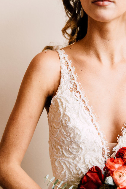 Rose and red winter wedding ideas