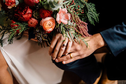 Rose and red winter wedding ideas